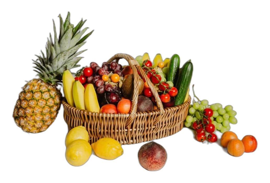 Prall gefüllter frischer Obstkorb von Vitamintaxi